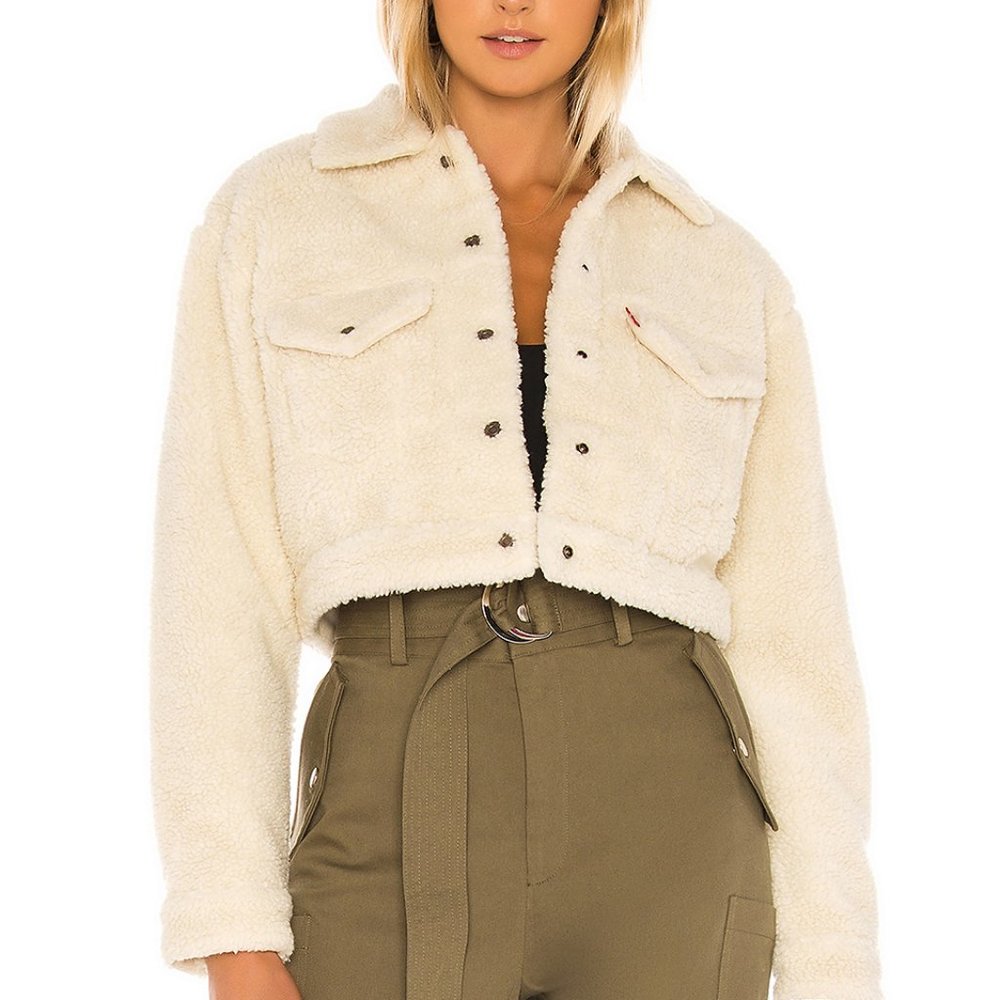 Levis Sherpa Cropped Jacket